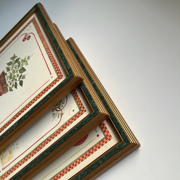 ✨ 1996 ART RESOURCES INT LTD -Set of 3 Framed Prints TOMATOES - HERBS - PASTA. - Picture 12 of 16